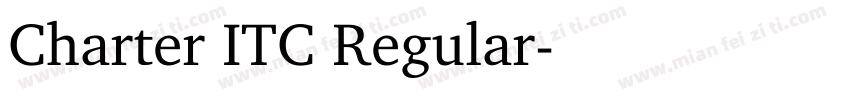 Charter ITC Regular字体转换